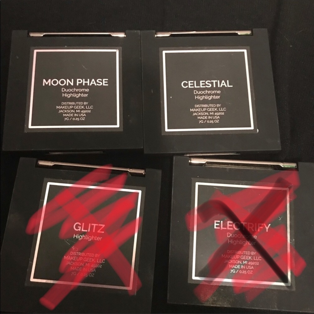 PENDING 2 Makeup Geek highlighters